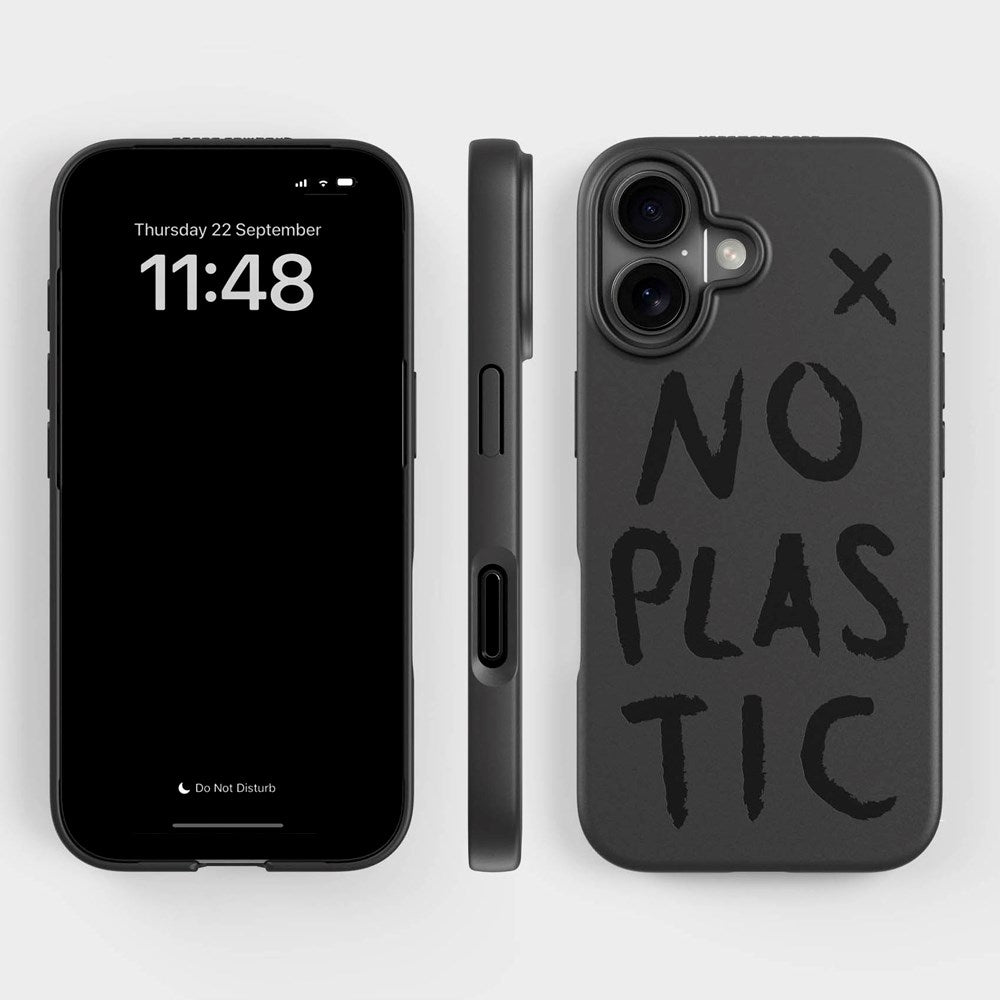 agood company iPhone 16 PLNTPRTCT Mobil Cover - Black / No Plastic