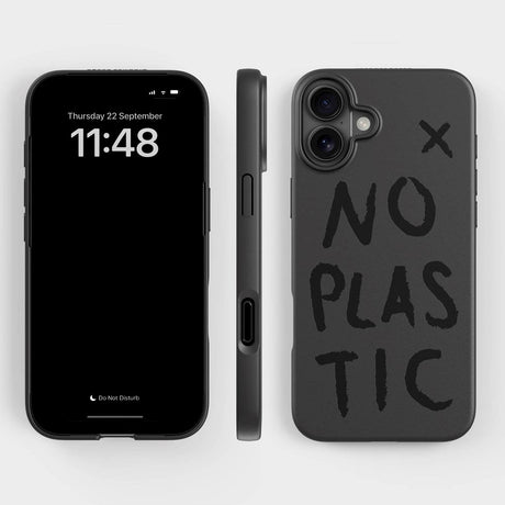 agood company iPhone 16 Plus PLNTPRTCT Mobil Cover - Black / No Plastic