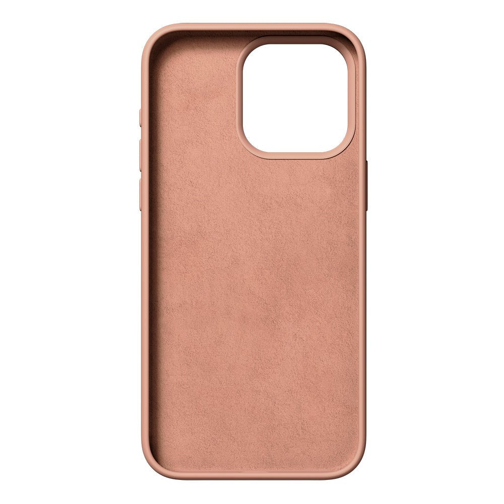 Nudient iPhone 15 Pro Base Silicone Mobil Cover - Peach Orange