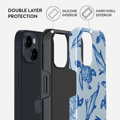 iPhone 15 Burga Tough Fashion Cover - Aquatic Dance