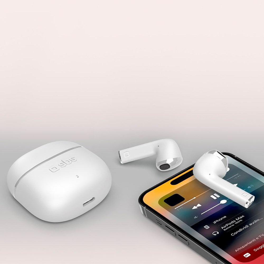 SBS One Color Bluetooth True Wireless Høretelefoner - Hvid