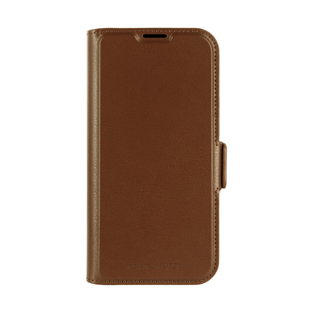 iPhone 16e dbramante1928 Oslo Pro Slim Flip Cover m. Kortholder - Genbrugsmaterialer - Dark Tan