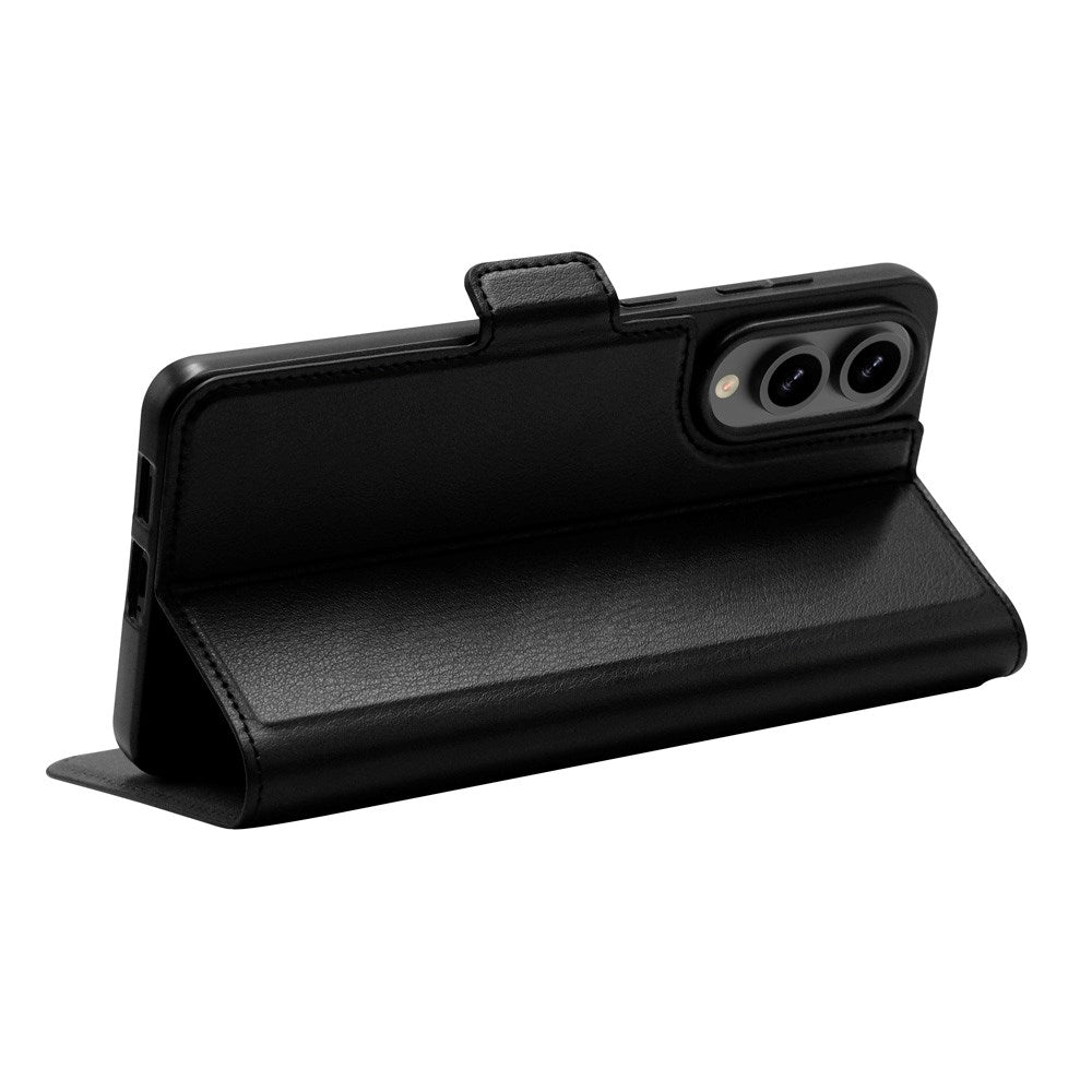 Samsung Galaxy S25 Edge dbramante1928 Oslo Pro Slim Flip Cover m. Kortholder - Genbrugsmaterialer - Sort