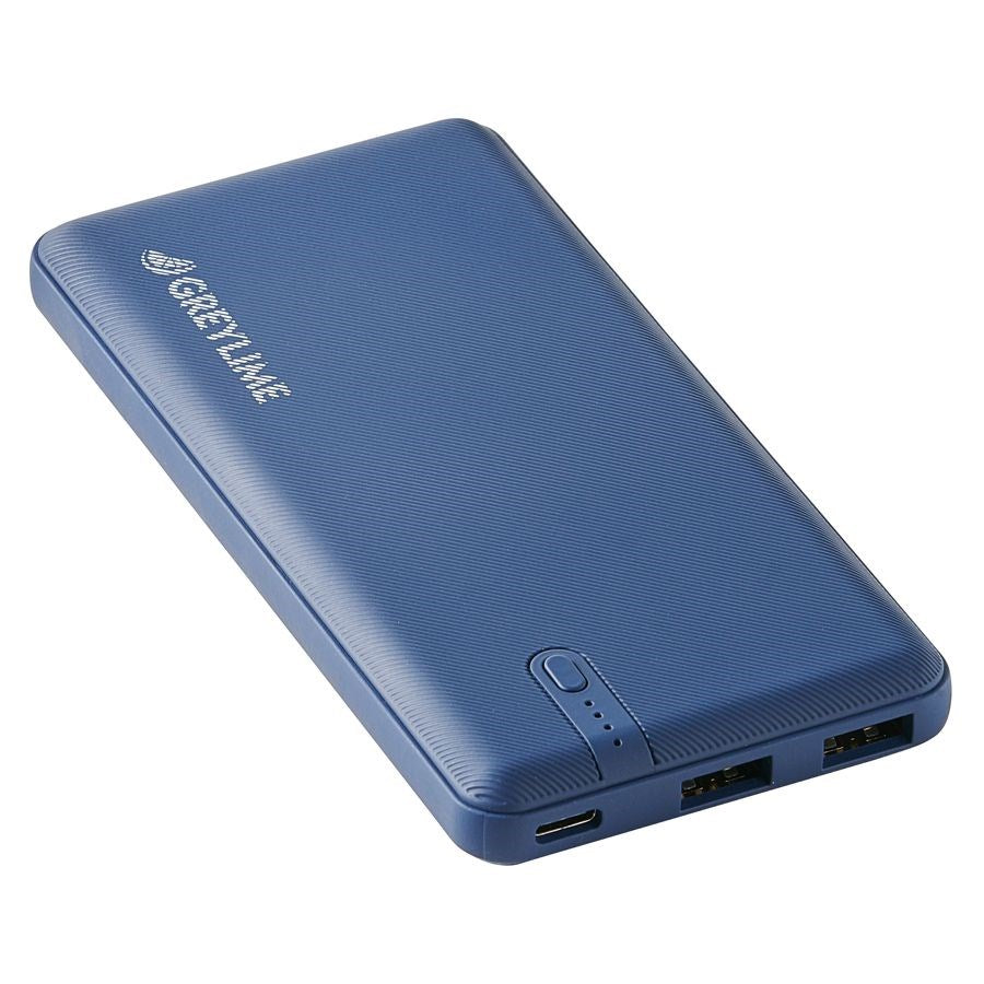GreyLime Ocean 12W 10.000 mAh - PowerBank m. 2x USB-A - Blå