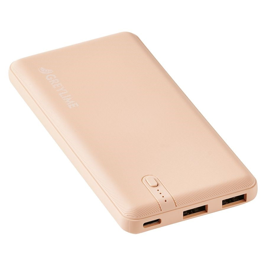 GreyLime Ocean 12W 10.000 mAh - PowerBank m. 2x USB-A - Sandfarvet