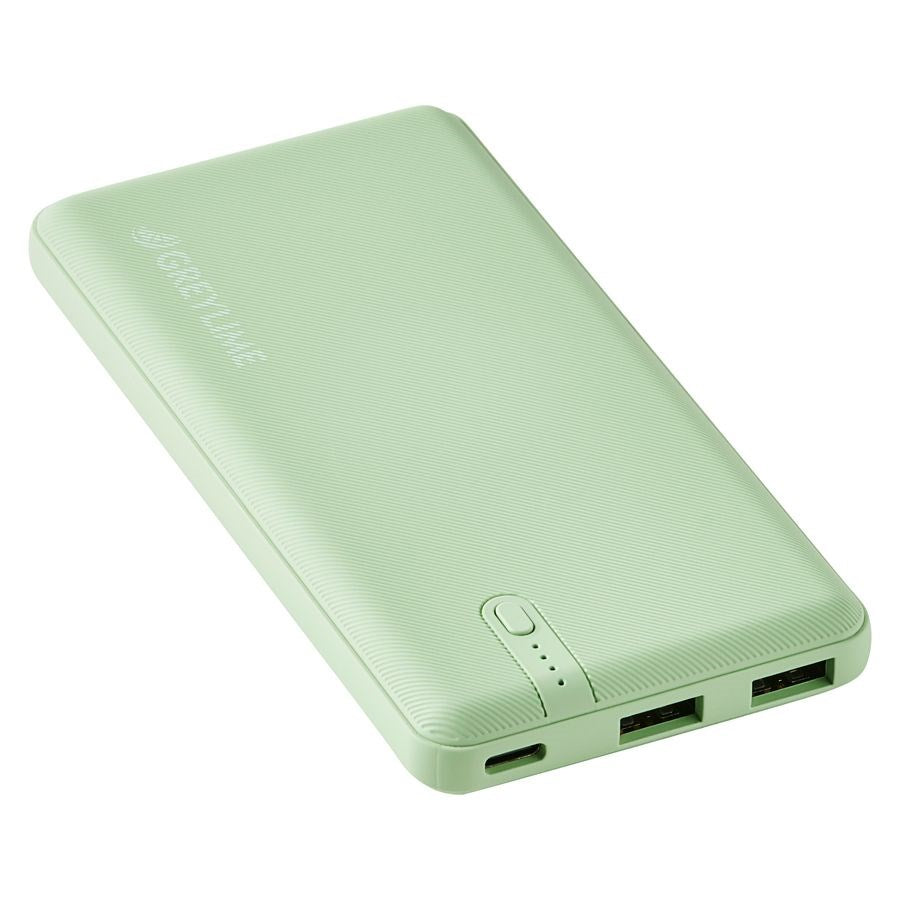 GreyLime Ocean 12W 10.000 mAh - PowerBank m. 2x USB-A - Grøn