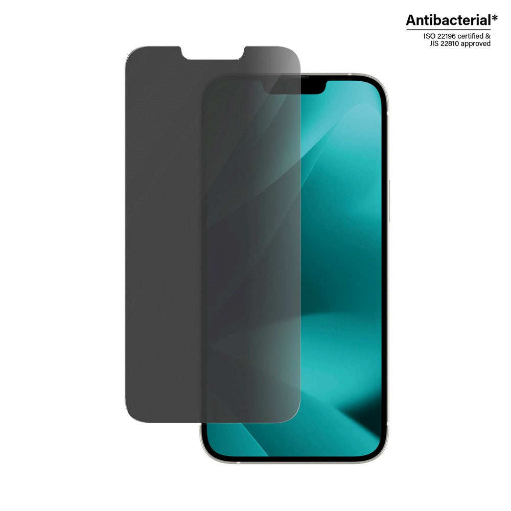 iPhone 14 Plus / 13 Pro Max PanzerGlass AntiBacterial Classic Fit Beskyttelsesglas - Privacy Filter - Gennemsigtig