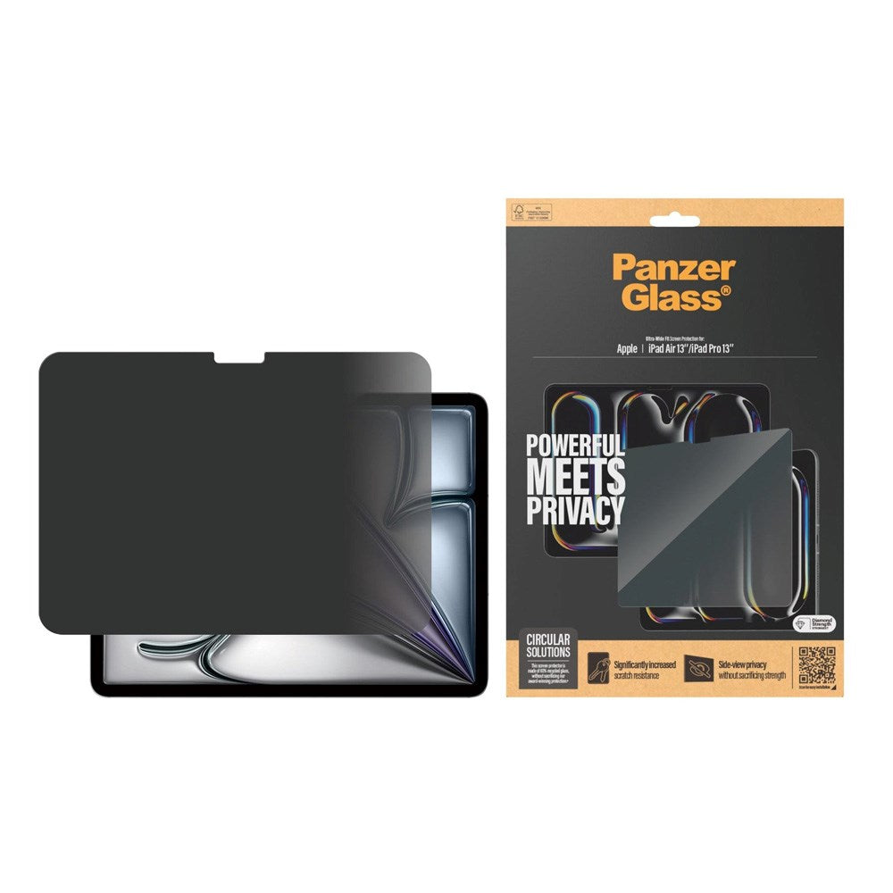 PanzerGlass Privacy Screen Protector til Air 13" (2025 / 2024) & iPad Pro 13'' 2024 – Ultimativ Beskyttelse