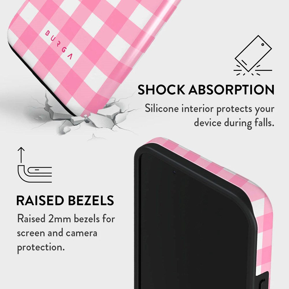 iPhone 14 Burga Tough Fashion Cover - Think Pink