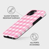 iPhone 15 Burga Tough Fashion Cover - Think Pink