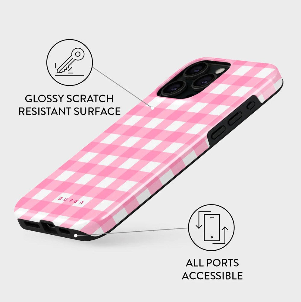 iPhone 15 Pro Burga Tough Fashion Cover - Think Pink