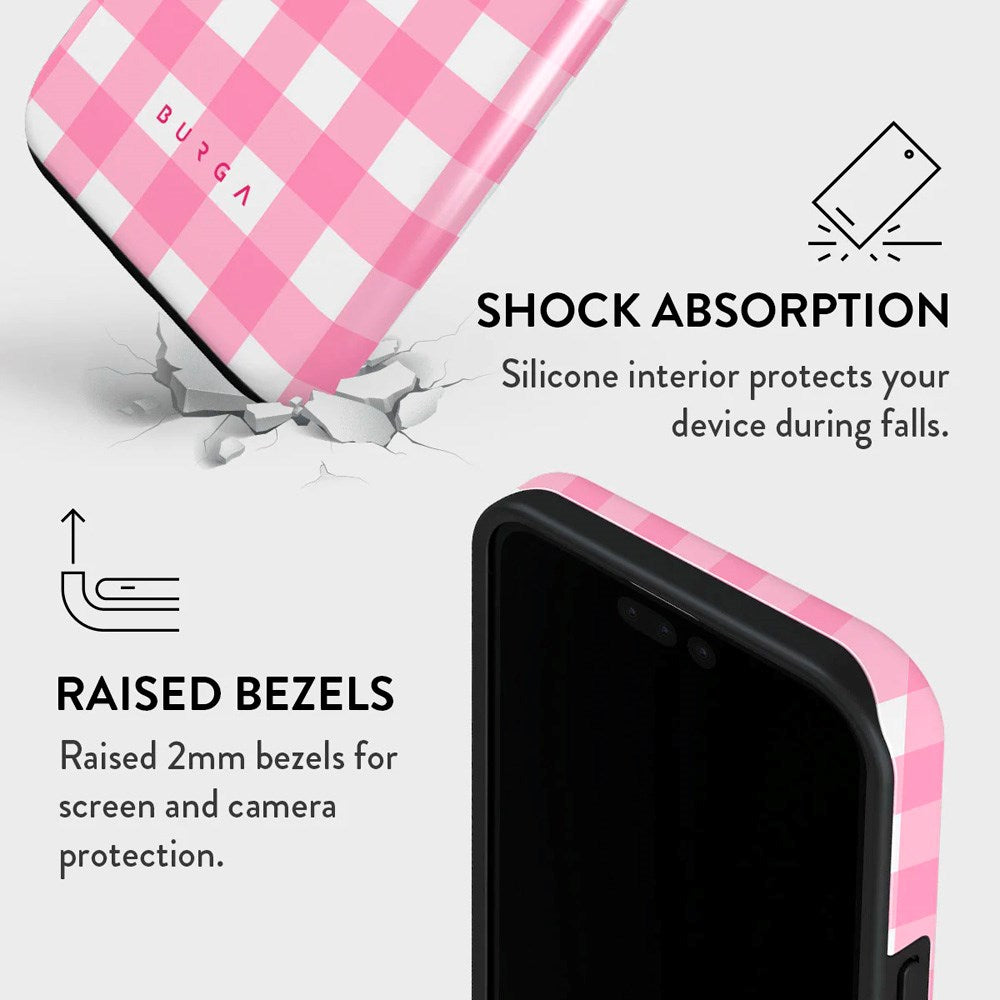 iPhone 15 Pro Burga Tough Fashion Cover - Think Pink