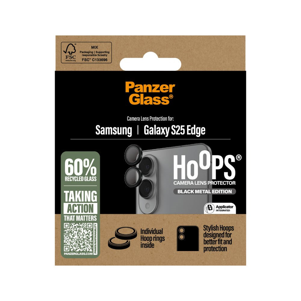 PanzerGlass Samsung Galaxy S25 Edge Hoops - Beskyttelse til Kamera - Sort