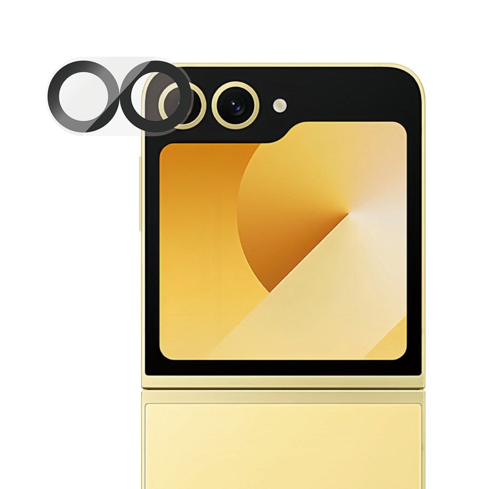 Samsung Galaxy Z Flip7 FE PanzerGlass PicturePerfect Kamerabeskyttelsesglas - Gennemsigtig / Sort
