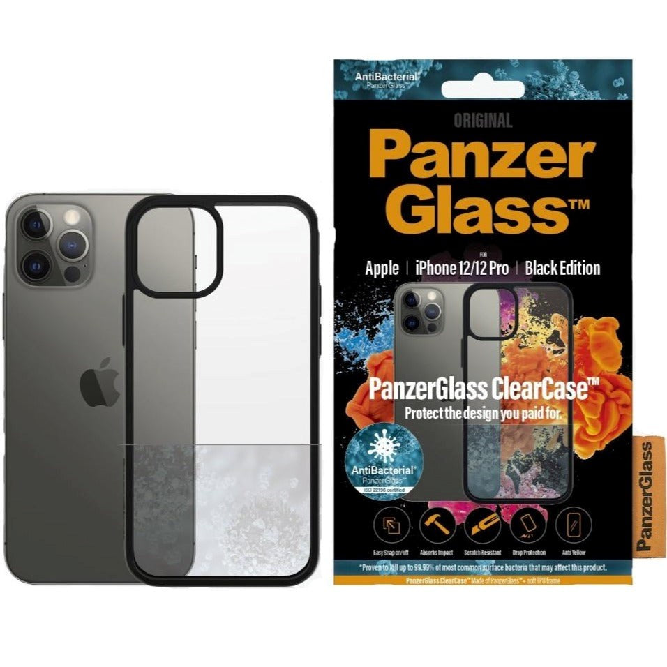 iPhone 12/ 12 Pro Cover PanzerGlass ClearCase - Sort Kant