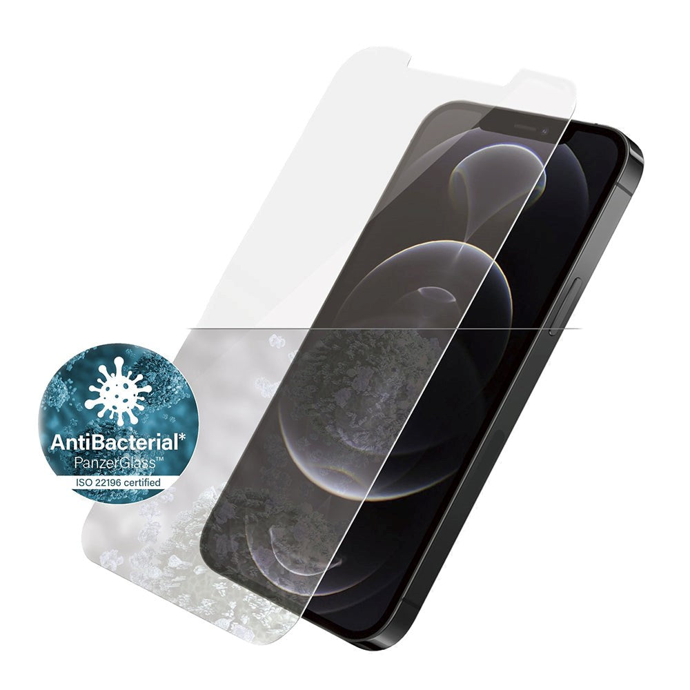 iPhone 12 / 12 Pro PanzerGlass AntiBacterial Standard Fit Skærmbeskyttelse - Gennemsigtig
