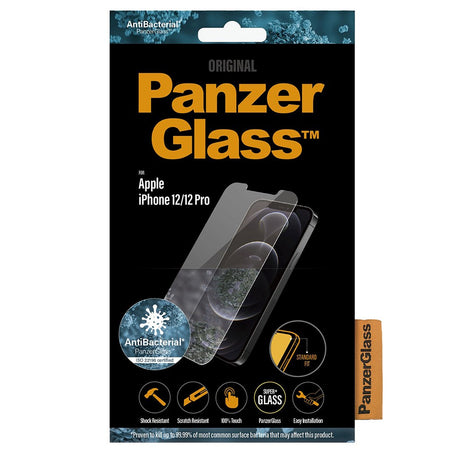 iPhone 12 / 12 Pro PanzerGlass AntiBacterial Standard Fit Skærmbeskyttelse - Gennemsigtig