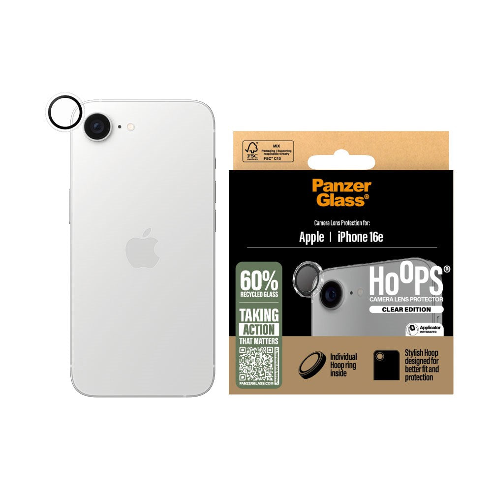 PanzerGlass iPhone 17e / 16e Hoops - Beskyttelse til Kamera - Gennemsigtig