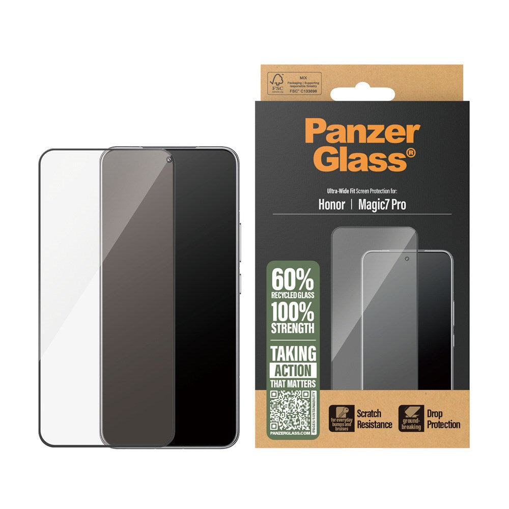 PanzerGlass® Honor Magic7 Pro Ultra-Wide Skærmbeskyttelse - EasyAligner - Gennemsigtig