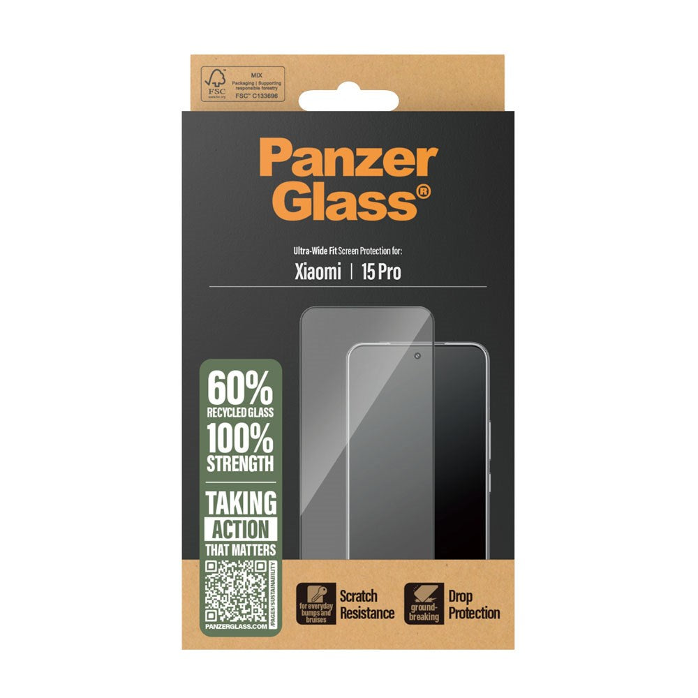 PanzerGlass® Xiaomi 15 Pro Ultra-Wide Skærmbeskyttelse - EasyAligner - Gennemsigtig - (DEMO)