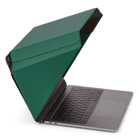 Universal Philbert Hood Laptop Cover m. Solafskærmning & Integreret Privacy 13-14" - Sort / Grøn