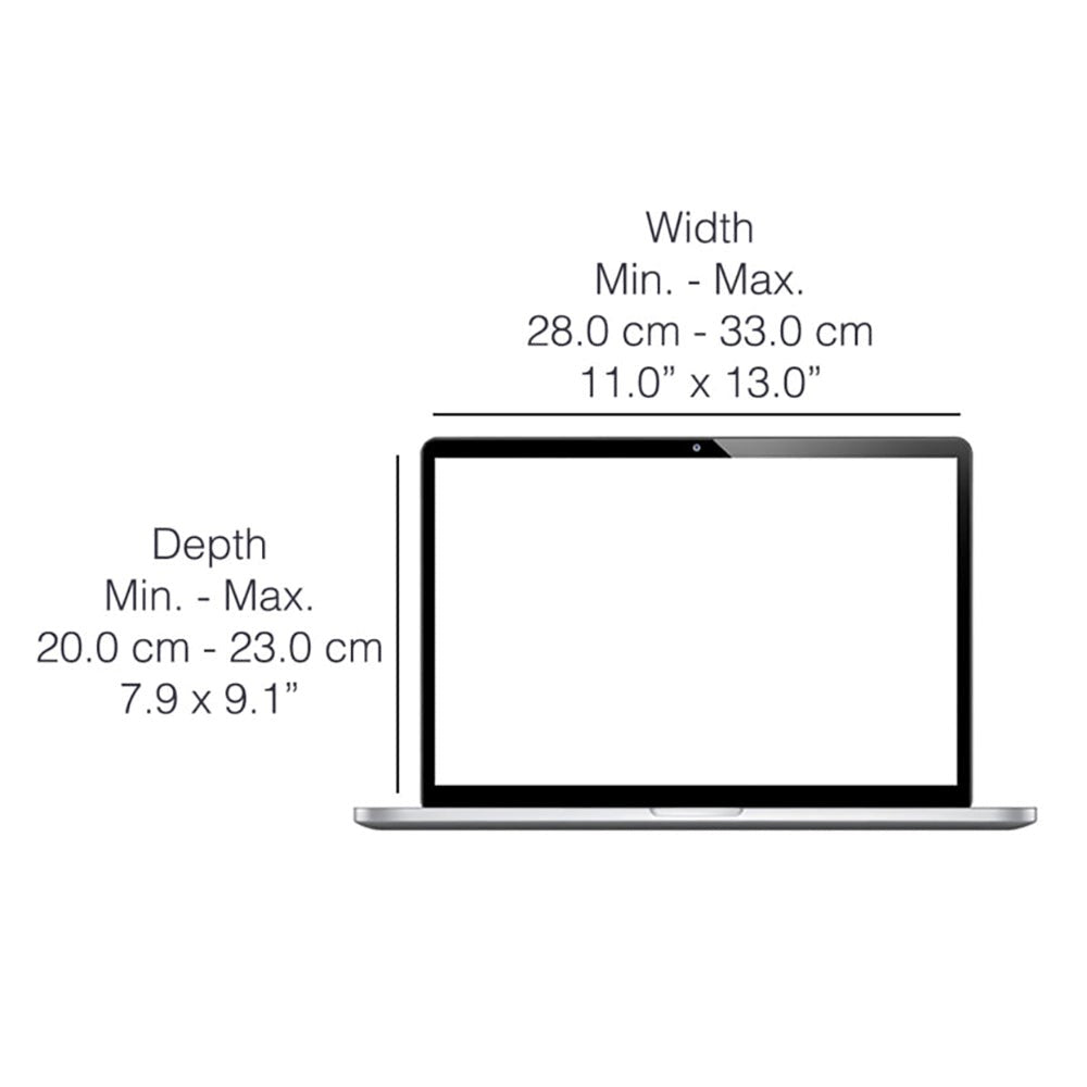Universal Philbert Cover til 12" / 13" / 14" Laptop m. Solafskærmning & Integreret Privacy - Striber