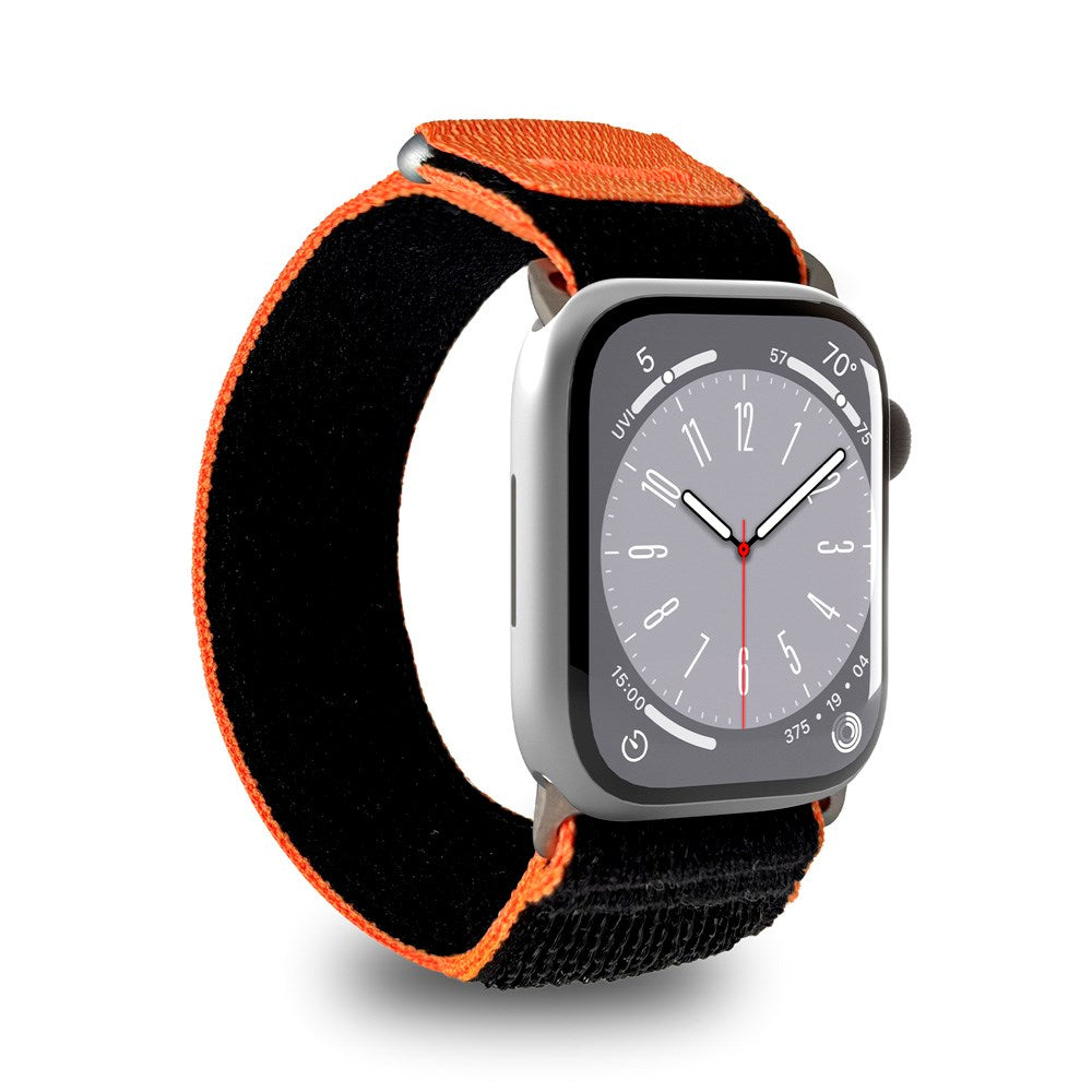 Apple Watch (42/44/SE/45/46/49mm) - PURO TRIAL LOOP Rem - Sort/Orange