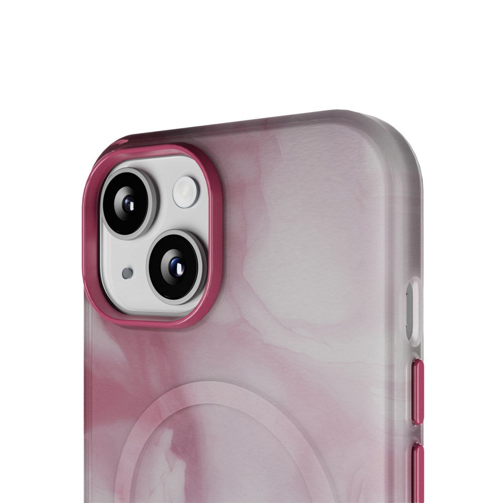 iPhone 15 - Puro AQUA Fleksibelt Plastik Cover - MagSafe Kompatibel - Lyserød