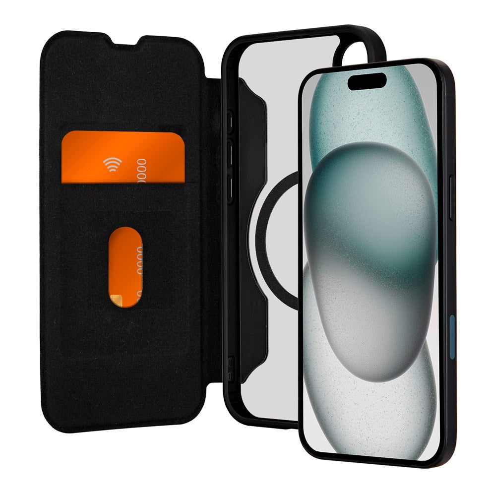 iPhone 16 Plus Puro Booklet Flip Cover - MagSafe Kompatibel - Sort