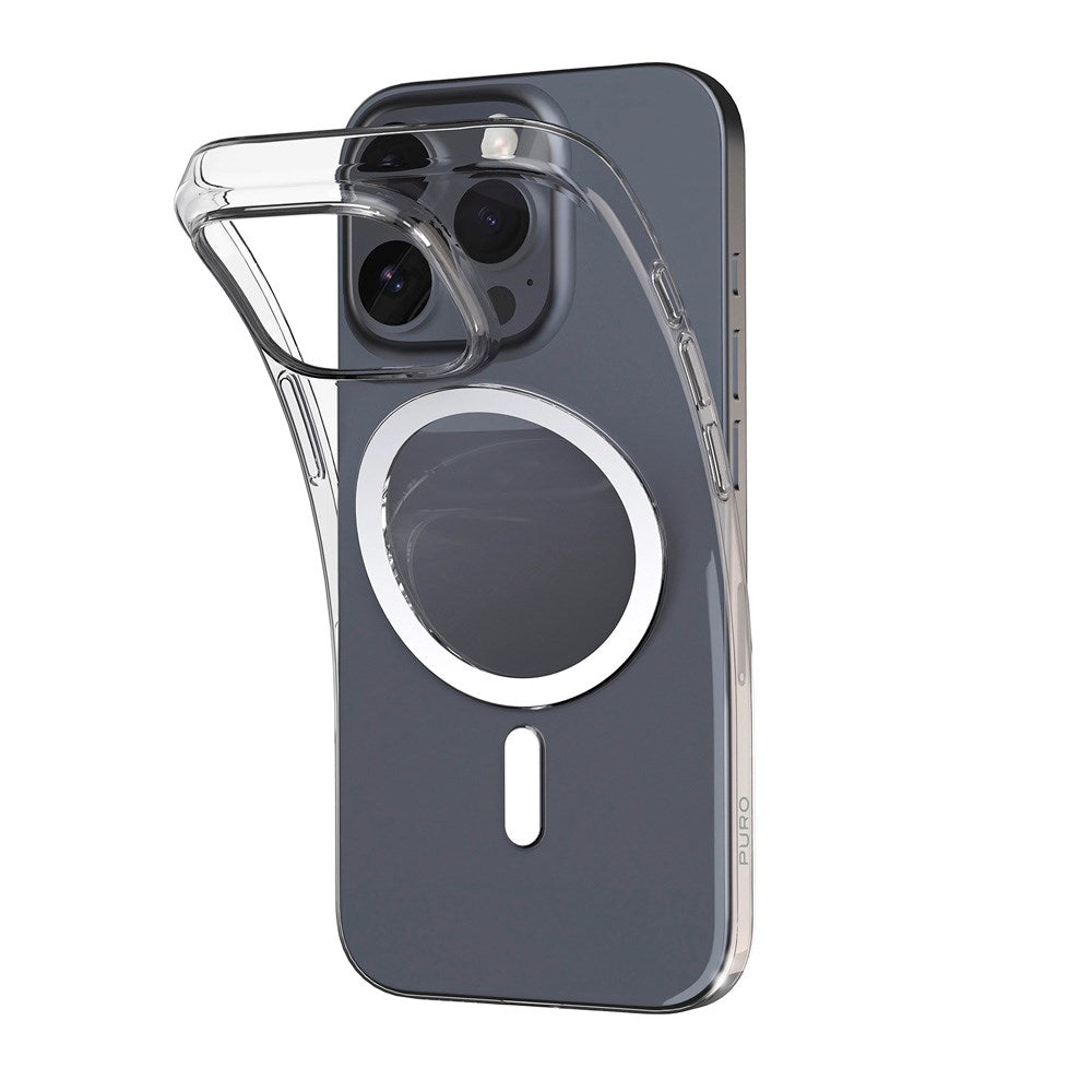 PURO - MAG Ultra Slim MagSafe Cover - 0.3mm - iPhone 16 Pro - Gennemsigtig