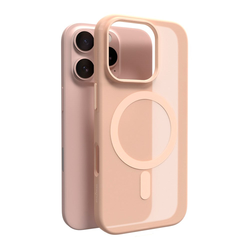 PURO DAYLIGHT - Gradient MagSafe Silikone Cover - iPhone 16 Pro - Gennemsigtig/Beige