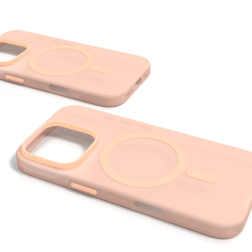 PURO DAYLIGHT - Gradient MagSafe Silikone Cover - iPhone 16 Pro - Gennemsigtig/Beige