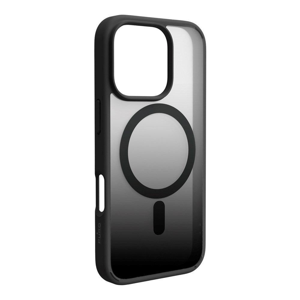 PURO GRADIENT - MagSafe Cover - iPhone 16 Pro - Gennemsigtig/Sort
