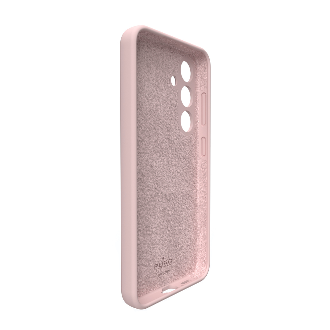 Puro Silikone Bumper "ICON" til Samsung Galaxy S24 - Lyserød