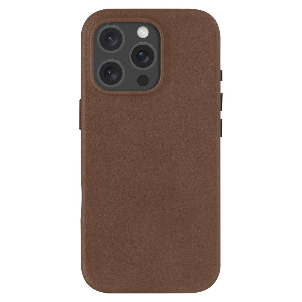 iPhone 16 Pro Dbramante1928 Roskilde Cover - 100% Ægte Læder - MagSafe Kompatibel - Dark Tan