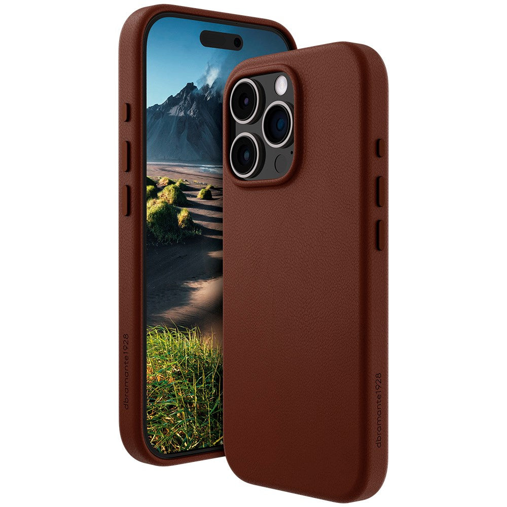 iPhone 16 Pro Max Dbramante1928 Roskilde Cover - 100% Genbrugsplast - MagSafe Kompatibel - Dark Tan