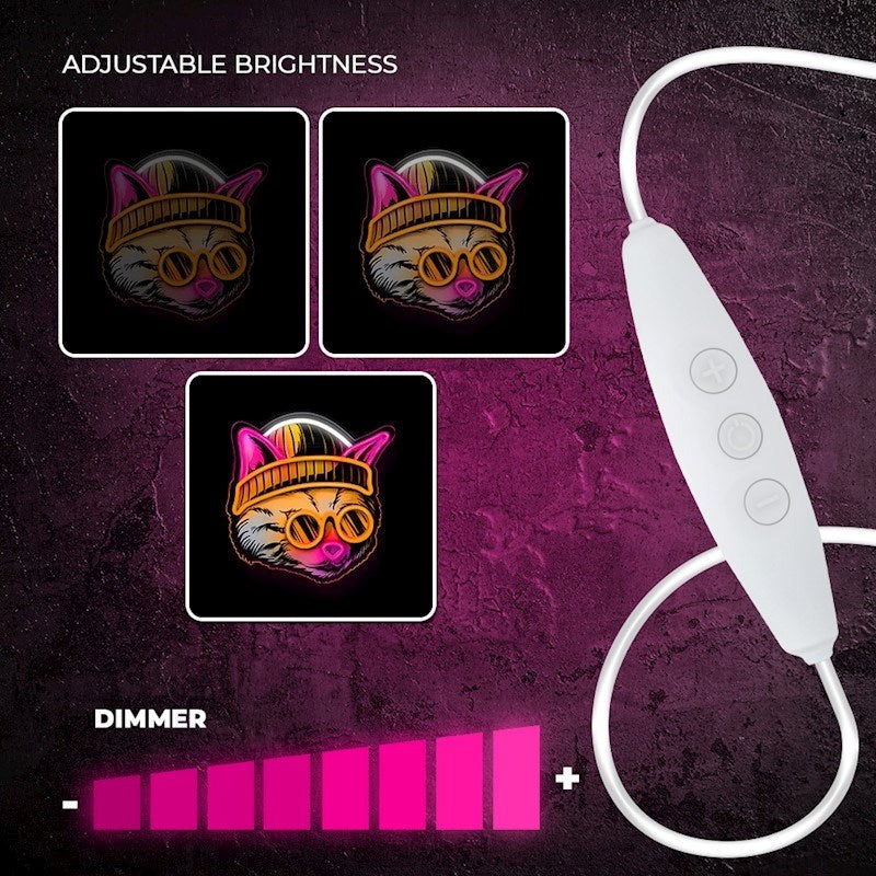 Forever Light LED Neon ART Lyskilde - Cat Dreamer