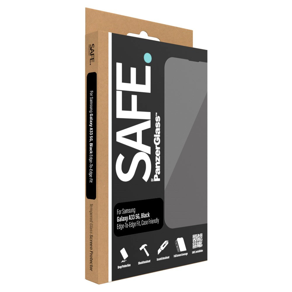 Safe By PanzerGlass® Samsung Galaxy A33 (5G) Edge-to-Edge Fit Skærmbeskyttelsesglas - Case Friendly - Gold Strength - Gennemsigtig