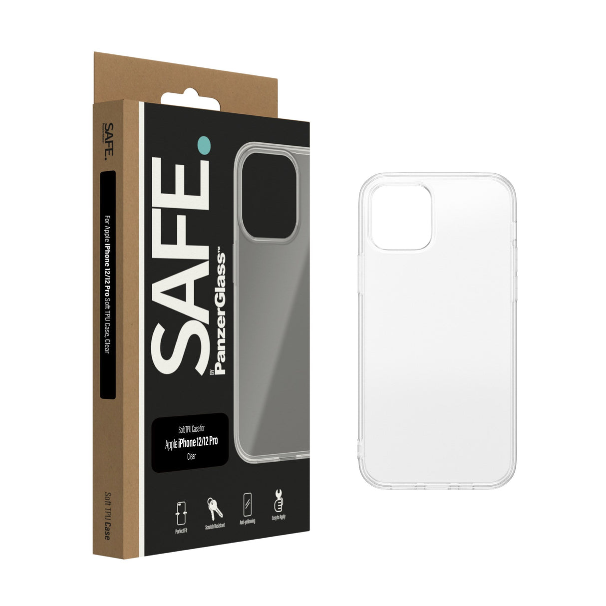 Safe By PanzerGlass® iPhone 12 / 12 Pro TPU Case - Gennemsigtig