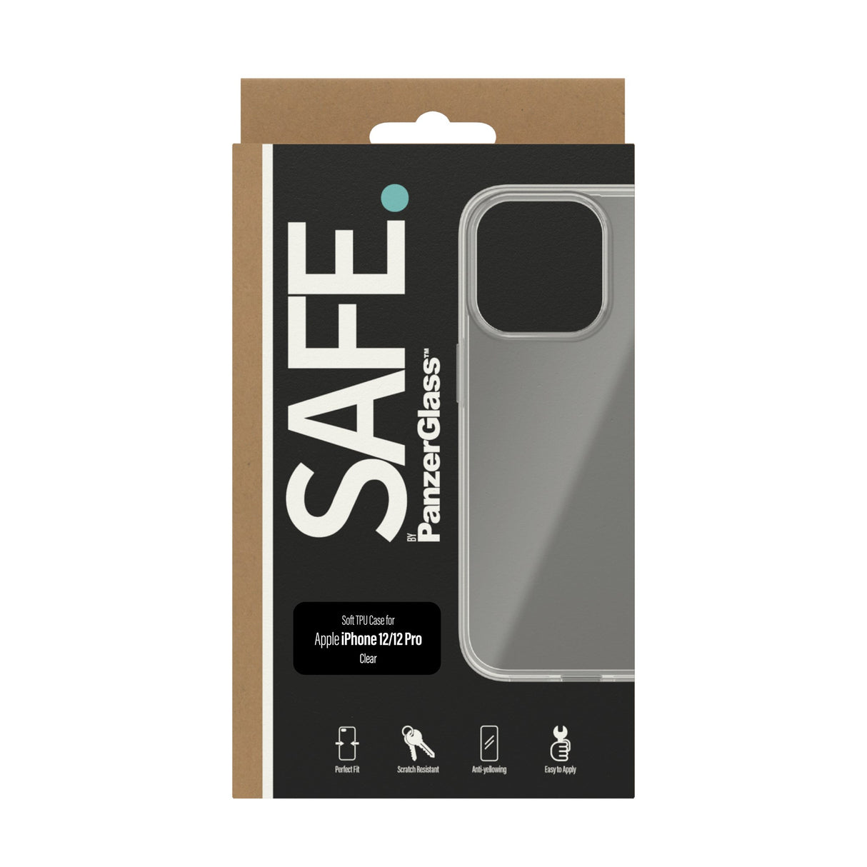 Safe By PanzerGlass® iPhone 12 / 12 Pro TPU Case - Gennemsigtig
