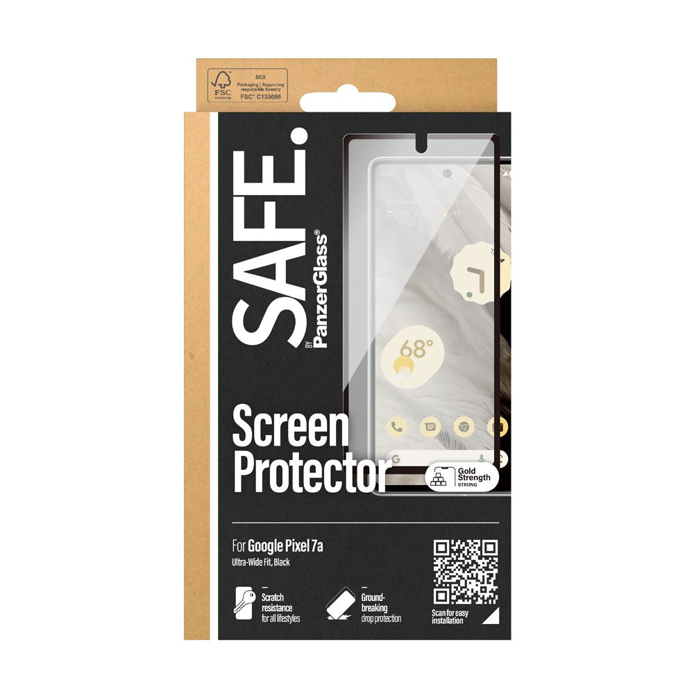 BULK - SAFE by PanzerGlass® Google Pixel 7A 2-in-1 Pack - Skærmbeskyttelse & Cover - Gennemsigtig / Sort Kant