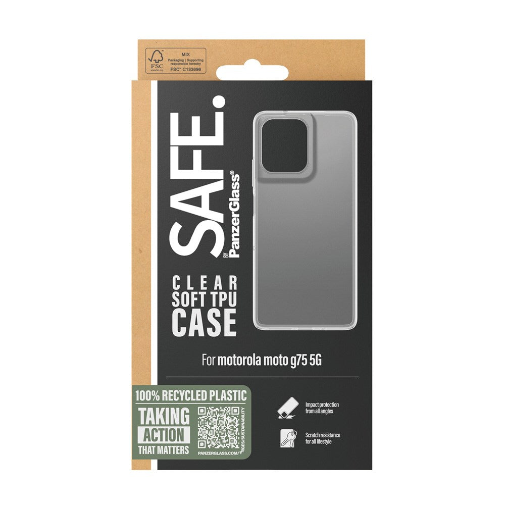 Safe By PanzerGlass® Motorola Moto G75 (5G) TPU Case - Gennemsigtig