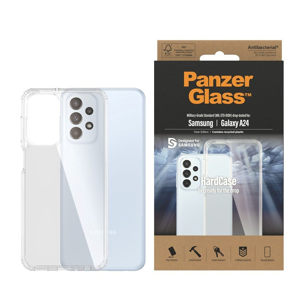 PanzerGlass Samsung Galaxy A24 Bagside Cover HardCase Antibakteriel - Gennemsigtig
