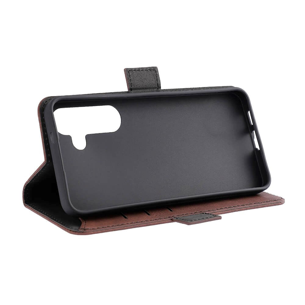 Samsung Galaxy S24+ (Plus) GEAR Læder Flip Cover m. Pung - Brun