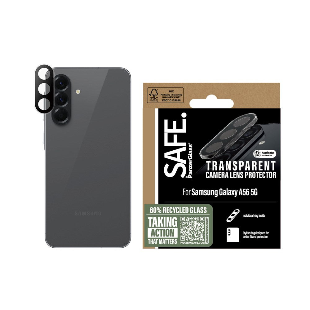 Safe By PanzerGlass Samsung Galaxy A56 (5G) Kameralinsebeskyttelse Genanvendt Glas - Gennemsigtig