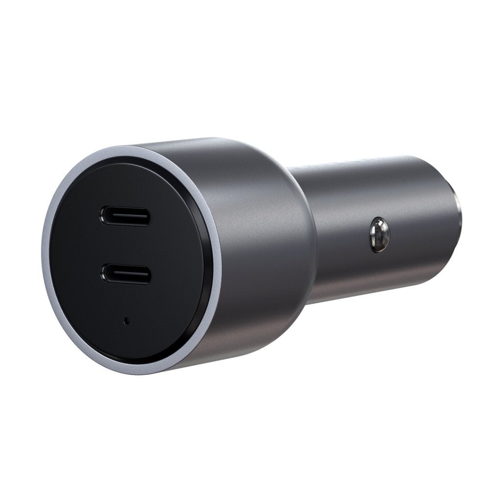 Satechi Oplader til Bil m. 2 stk. USB-C (PD) 40W - Space Grey