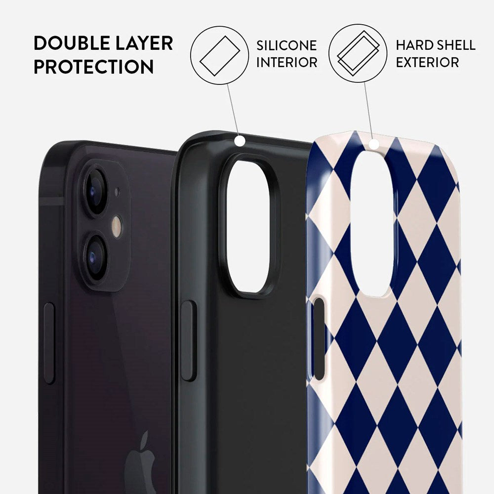iPhone 12 / 12 Pro Burga Tough Fashion Cover - Check & Mate
