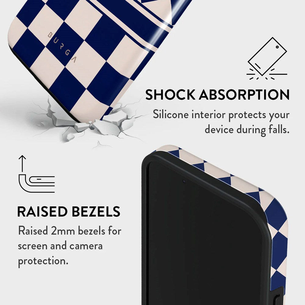 iPhone 14 Burga Tough Fashion Cover - Check & Mate