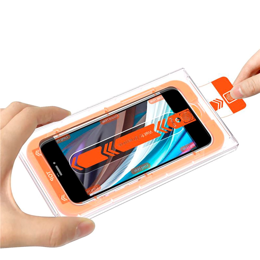 iPhone SE (2022 / 2020) / 8 / 7 Mobile Origin Beskyttelsesglas - Case Friendly - 2 Pak - Sort Kant