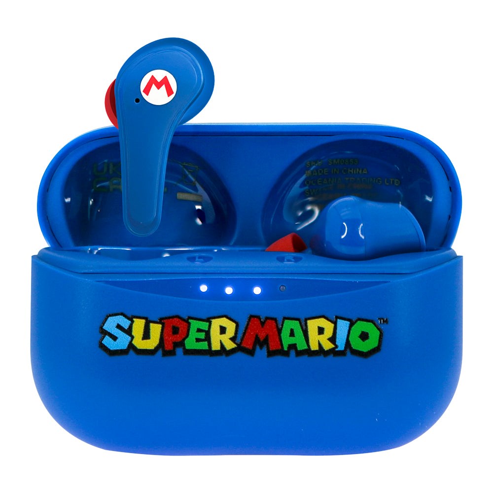 Super Mario True Wireless Headset - In-Ear - Blå